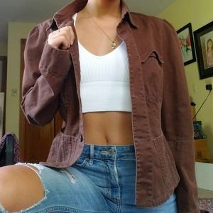 Vintage Clio brown fitted jacket